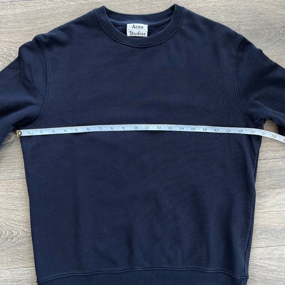 Acne Studios Mens Navy Casey Crewneck - Size Small - Picture 7 of 8